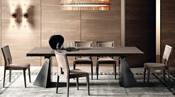 Dizajnový jedálenský stôl so stoličkami