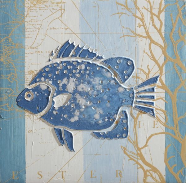 Ručne maľovaný obraz ryby