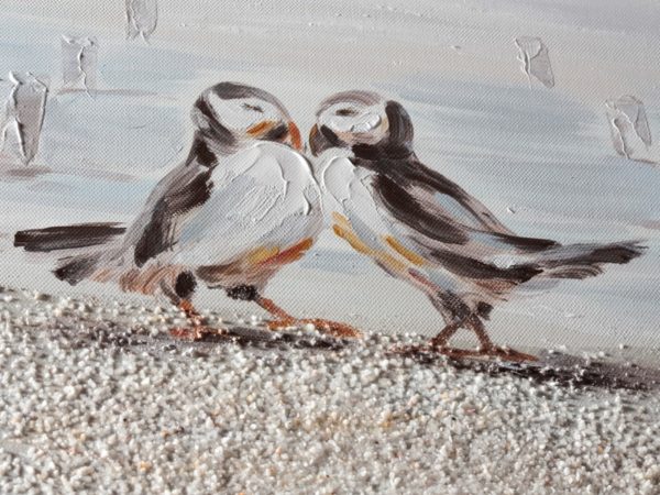 Ručne maľovaný obraz vtáčikov