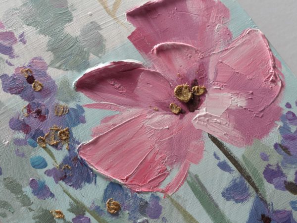 Ručne maľovaný obraz kvetov