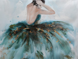 Ručne maľovaný obraz tanečnice