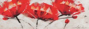 Ručne maľovaný obraz červených makov