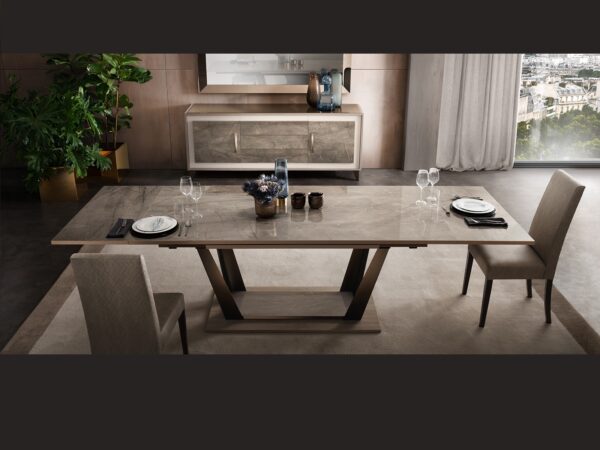 Exkluzívny jedálenský stôl s rozťahovaním a komoda/príborník AMBRA