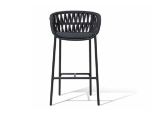 Exteriérová barová stolička TAHITI BLACK/DARK GREY
