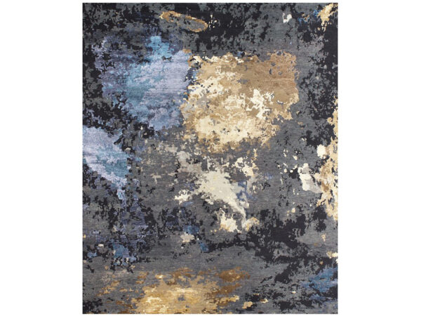 Luxusný ručne tkaný koberec ELITE CHARCOAL BLUE/GOLD