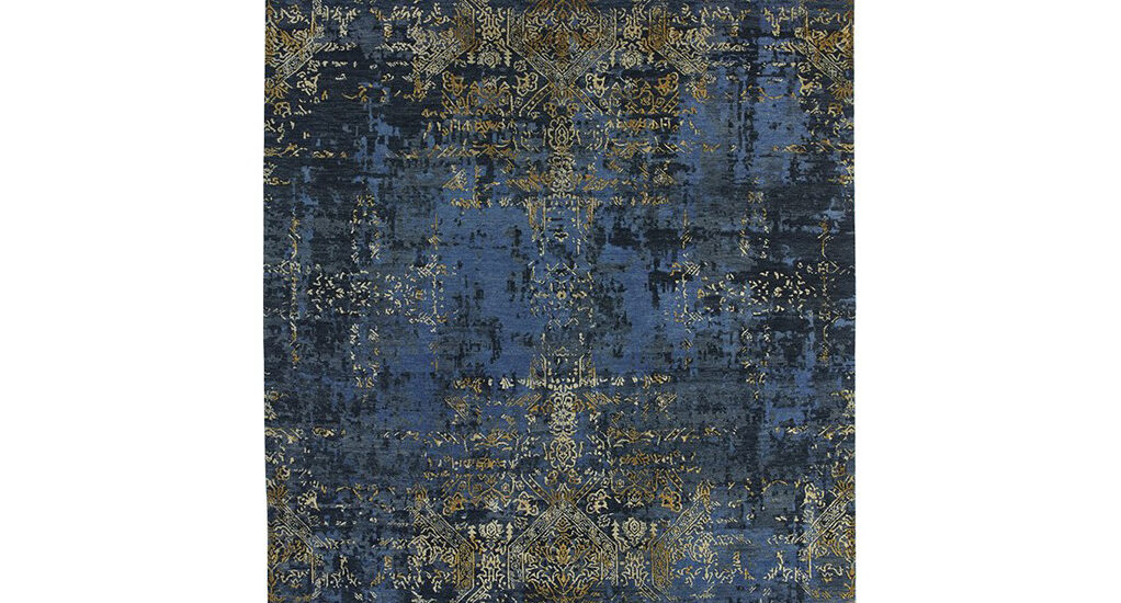 Luxusný ručne tkaný koberec ELITE NAVY BLUE/GOLD