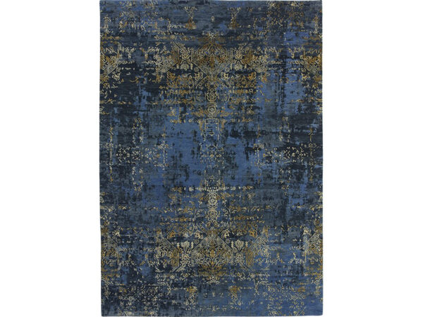 Luxusný ručne tkaný koberec ELITE NAVY BLUE/GOLD