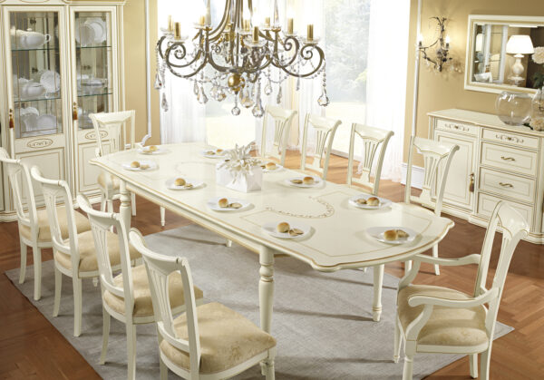 Rustikálny jedálenský stôl SIENA AVORIO