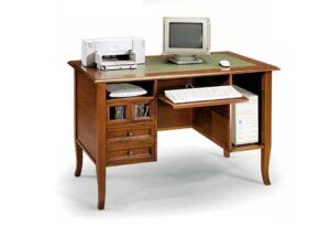Rustikálny pracovný stôl s kožou MH art. 190/NA