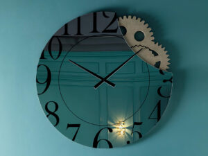 Zrkadlové dizajnové hodiny MEMPHIS