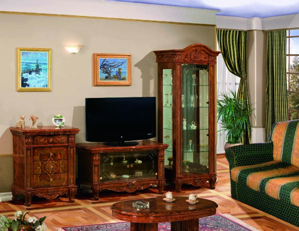 Rustikálny nábytok do obývacej izby VERSAILLES Noce