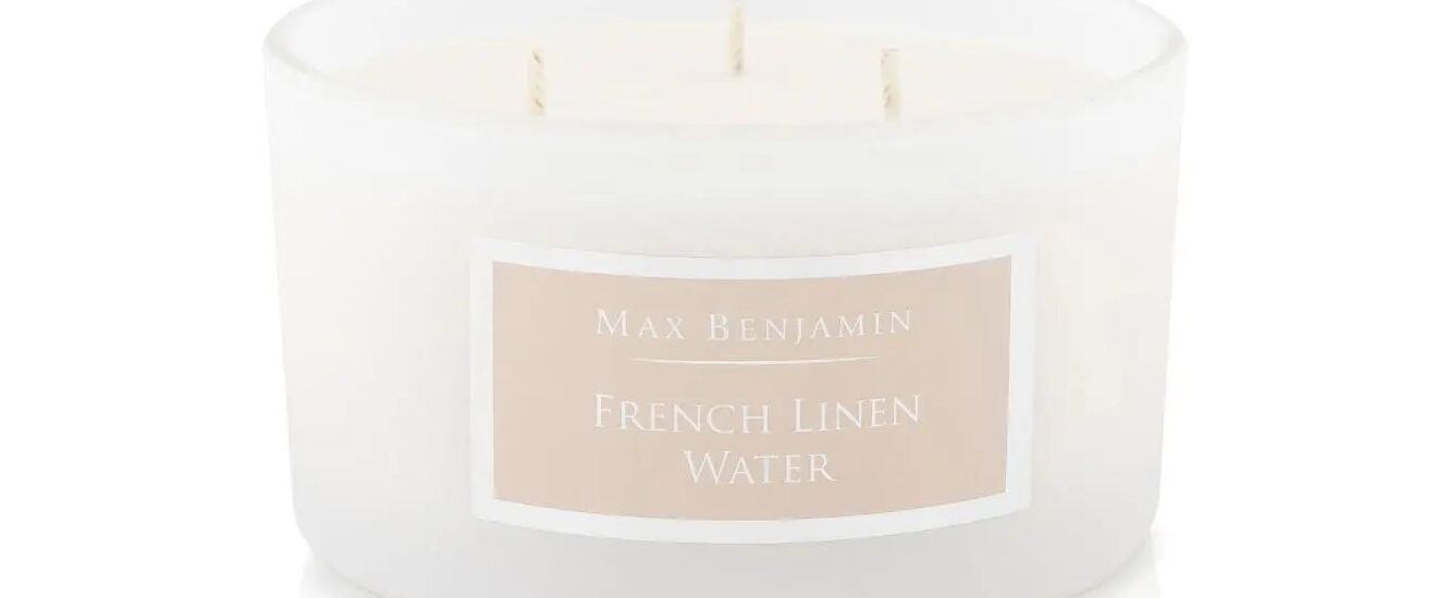 3-knotová sviečka FRENCH LINEN WATER