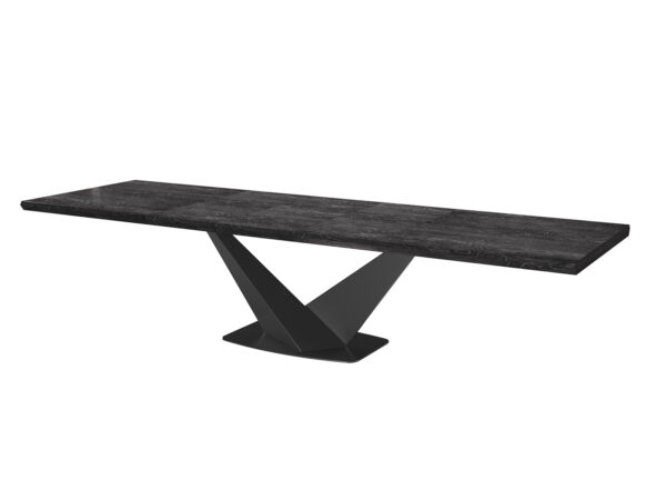 Jedálenský stôl KRYSTAL s drevenou hornou doskou