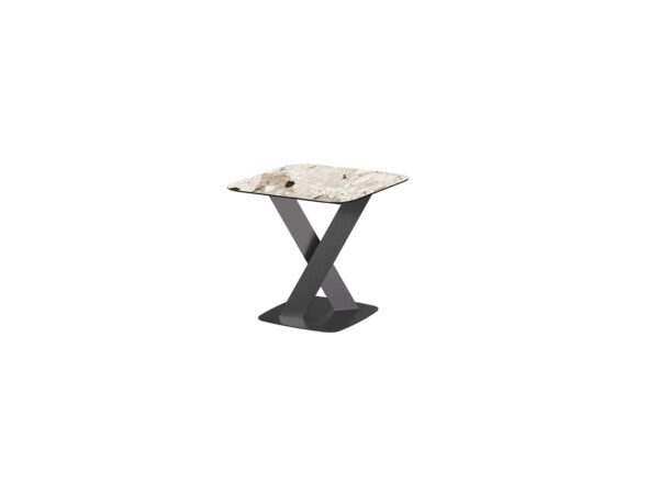 Príručný stolík KRYSTAL s keramickou hornou doskou - THUNDRA