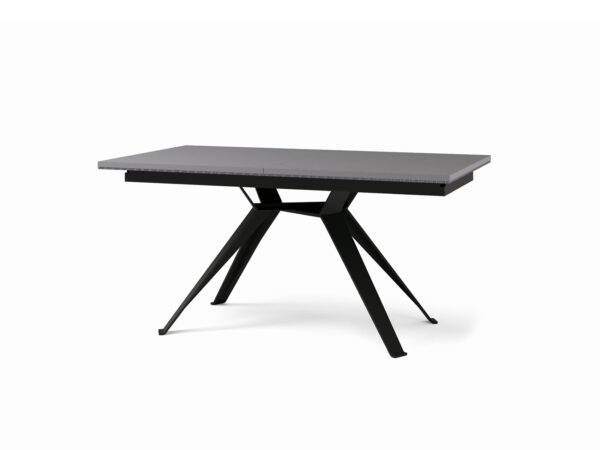 Jedálenský stôl MILANO. Obdĺžnikový variant s rozťahovaním, š. 180/270 cm, čierna podnož.