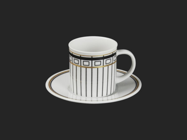 Porcelánové šapo na Espresso ELLA čiary - 85 ml